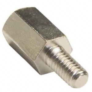 9-1953-M3 KEYSTONE M/F STDF 1/4 HEX X 5/8 L, M3 THD BR/NI